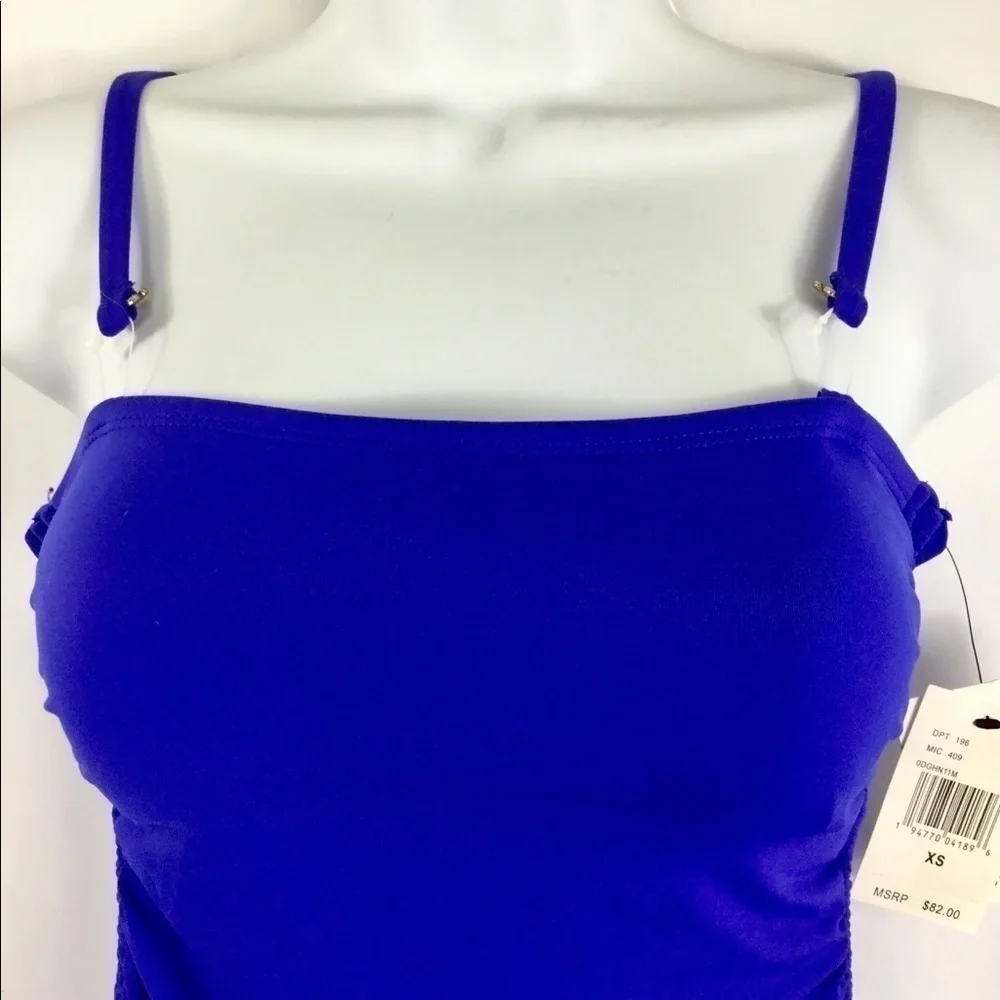 𝅺gibson Latimer Royal Blue Side Cinching One Piece Swimsuit Size XS NWT